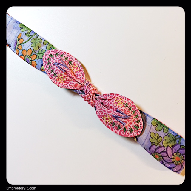 Machine Embroidery Retro Reversible Headband - Embroidery It