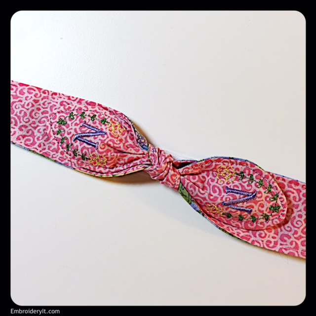 Machine Embroidery Retro Reversible Headband - Embroidery It